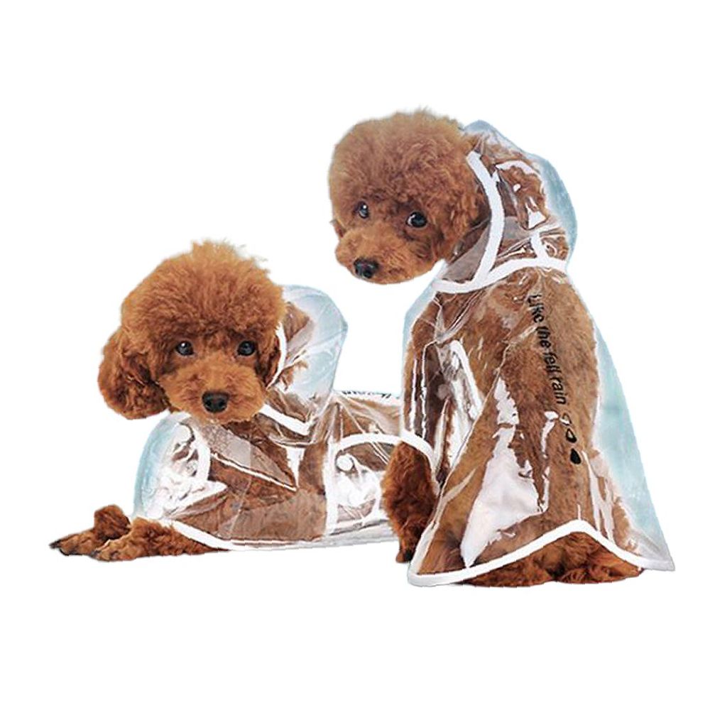 강아지 외출 산책 비옷 장마철 비올때 입는 투명 우비