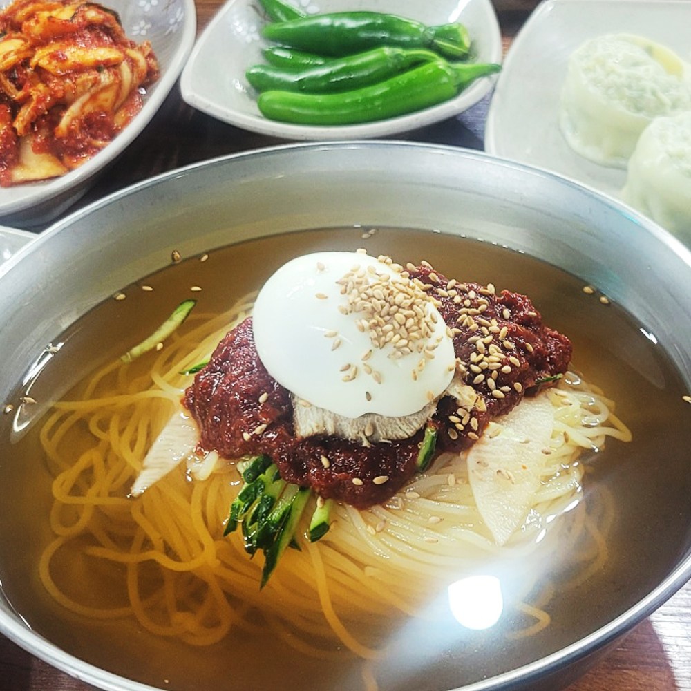 부산가야 밀면세트 4인분 밀면사리 육수 식초 양념장 간편조리 캠핑요리 1개