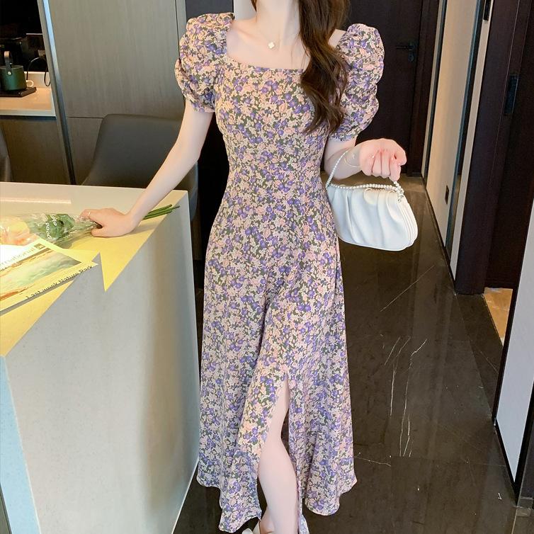 프렌치 여행 비치 바캉스 휴양지 휴가 해변 원피스 M 꽃
