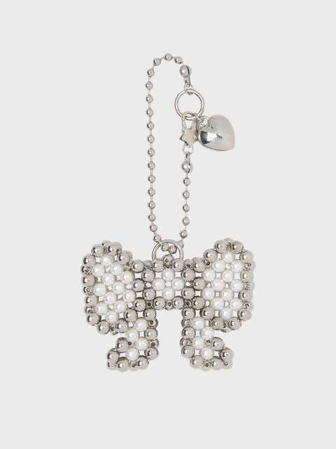 에이레브 에이레브 Beaded Pearl Big Bow Bagcharm