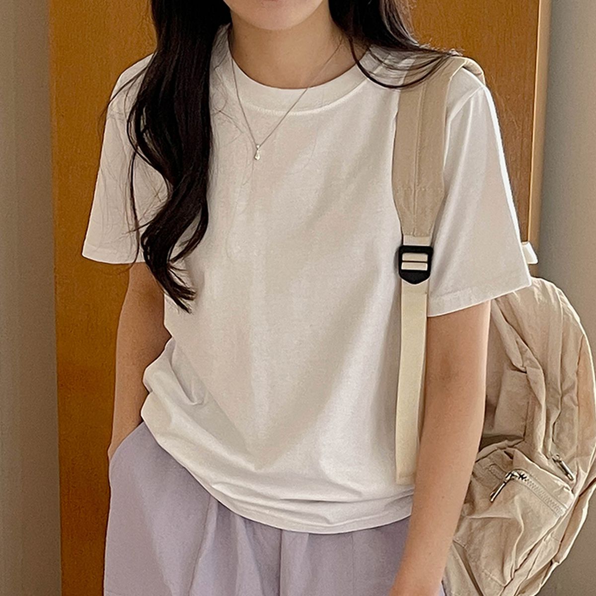 코코블랑 코코메이드 웰메이드 탄탄넥 데일리 티셔츠
