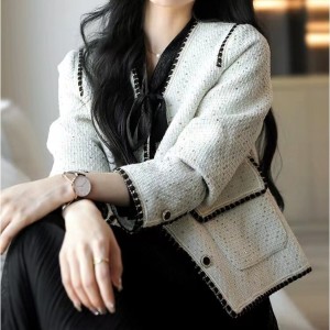 여성의류 너무예쁜 숙녀복 스타일 봄가을 트위드 자켓 1236