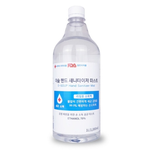 이숲 이숲 새니타이저 소독 미스트 리필 1L