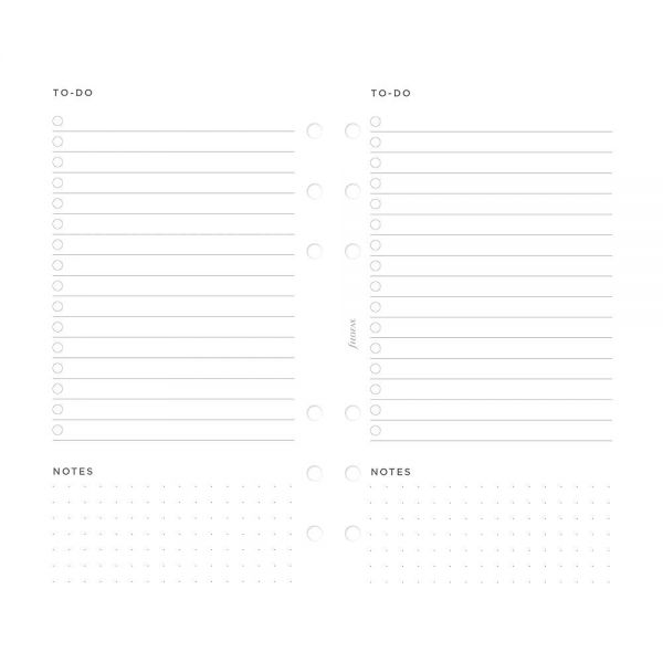 Filofax 파일로팩스 513936 라이프스타일 리필 사이즈 오거나이저 백지 할 일 20장 B132864