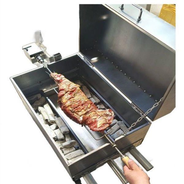 숯불그릴 화로대 완전 돼지 숯 꼬치 양고기 가정용 회전 그릴 구이