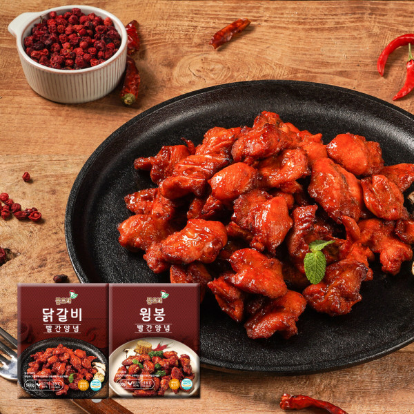 풀토래 풀토래 빨간양념 닭갈비 윙봉 세트 총 2팩 4382706