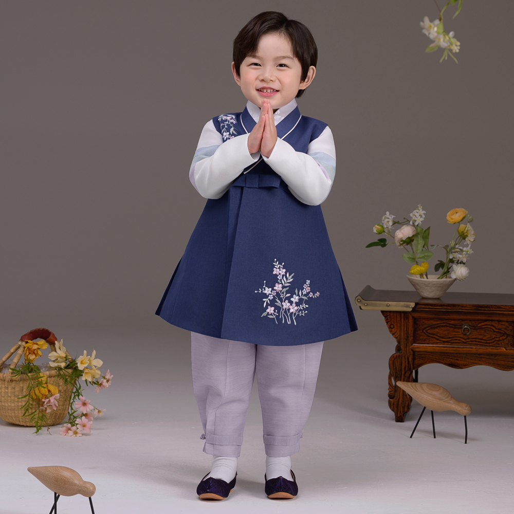 더예 더예한복 남아용 자람예인 한복 세트 923 5호 연보라