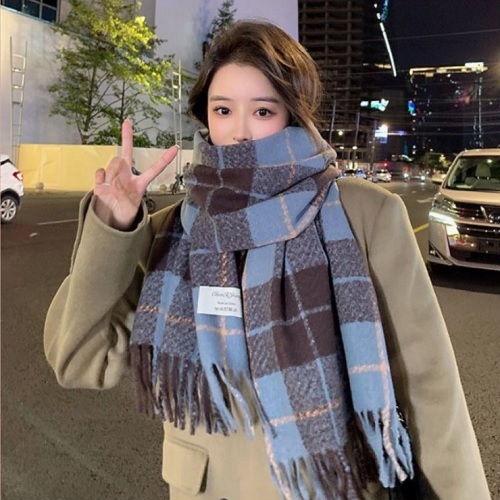 겨울 빅 체크 도톰 롱 머플러 큰사이즈 목도리 스카프