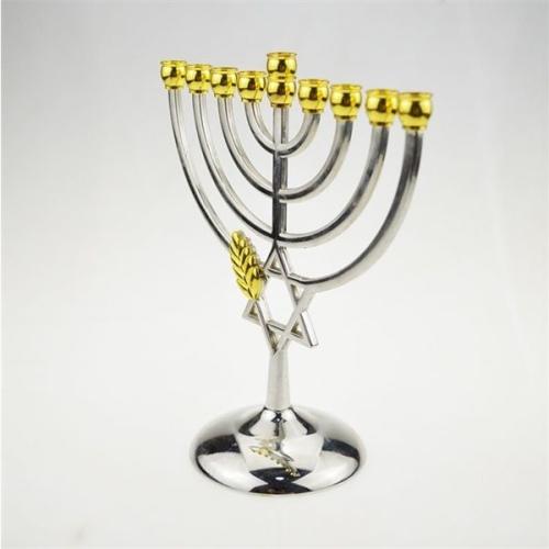 하누카 메노라 촛대 빛의 hanukkah 캔들 축제 장식 목사님 선물 유대교