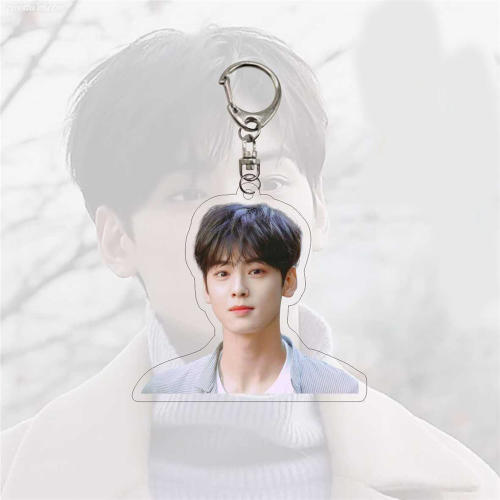 Kpop 차은우 하이 퀄리티 키체인 펜던트 아스트로 키링 가방 액세서리 팬 선물