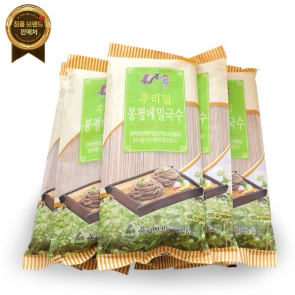 UNKNOWN 봉평 메밀국수 500g X 5개입 국산메밀30 우리밀68 원산지 국산 강원도 평창군