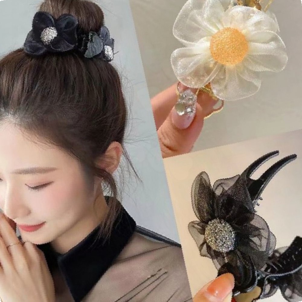 모메그린레이스 꽃모양 고급진 헤어핀 파티용 데일리 매력적인 선택2