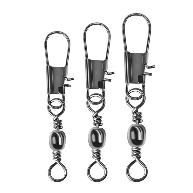 낚시 후크 스냅 스위블 잉어 미끼 장비 핀 베어링 롤링 태클 도 A 100 Pcs
