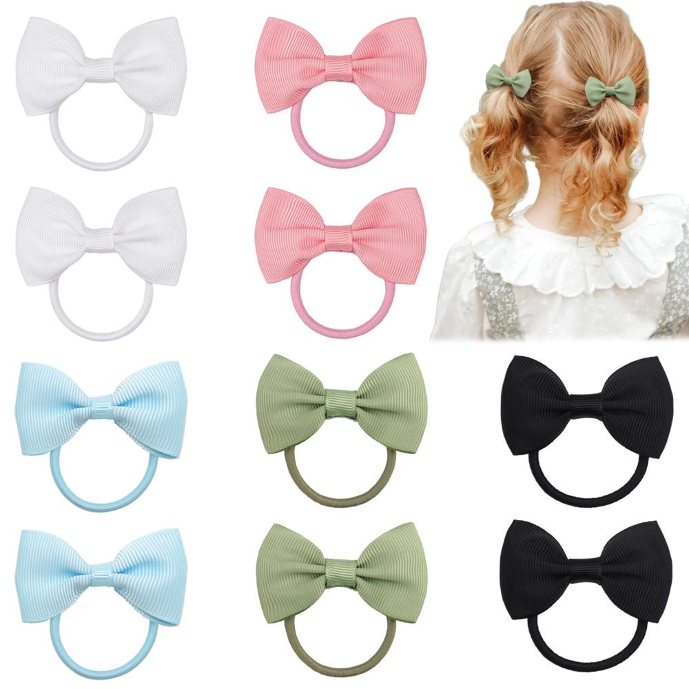 고무 밴드 리본 헤어 부티크 보우 타이 1개 5 5pairs 10pcs-3