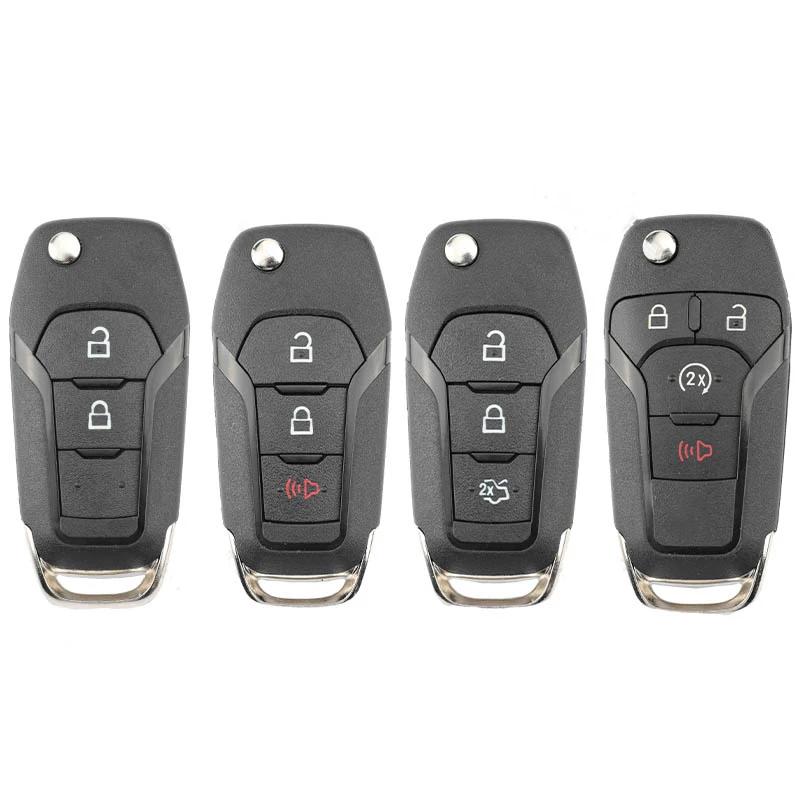 포드 포커스 퓨전 MK2 MK7 익스플로러 레인저 K733 용 OEM 키 케이스 플립 키 쉘 2 3 4 단추