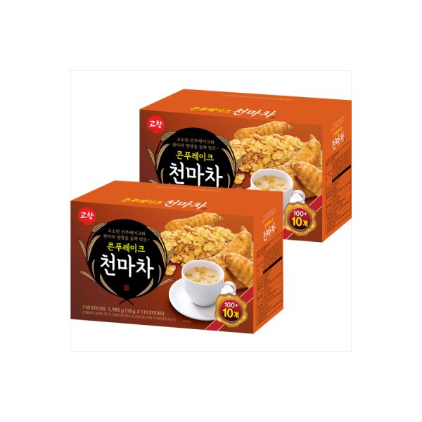 UNKNOWN 태풍몰 고향 콘푸레이크 천마차 110Tx2개 2세트구매시 1000원 할인X넉넉한 유통기한