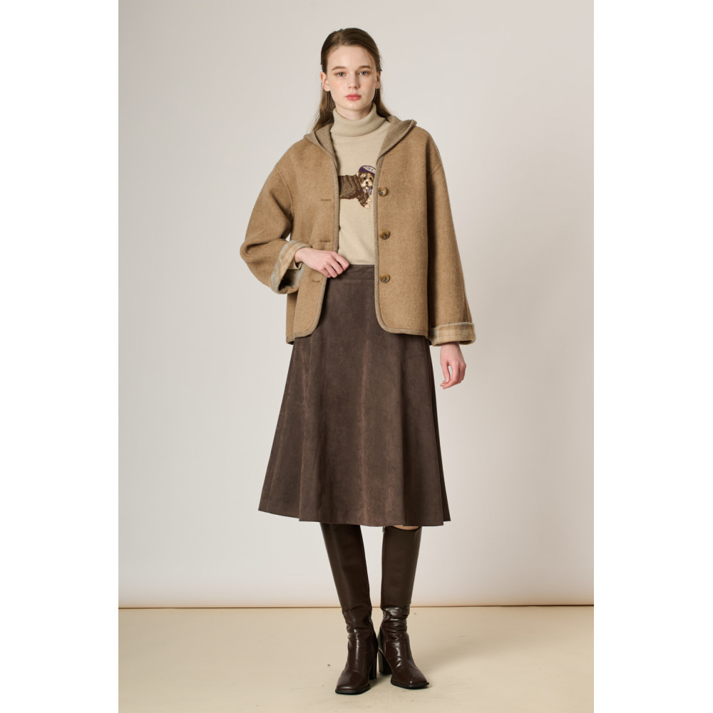 BCBG 비씨비지 BCBG 캐시미어 블랜드 니트후드 자켓 B3WAJ122 378015