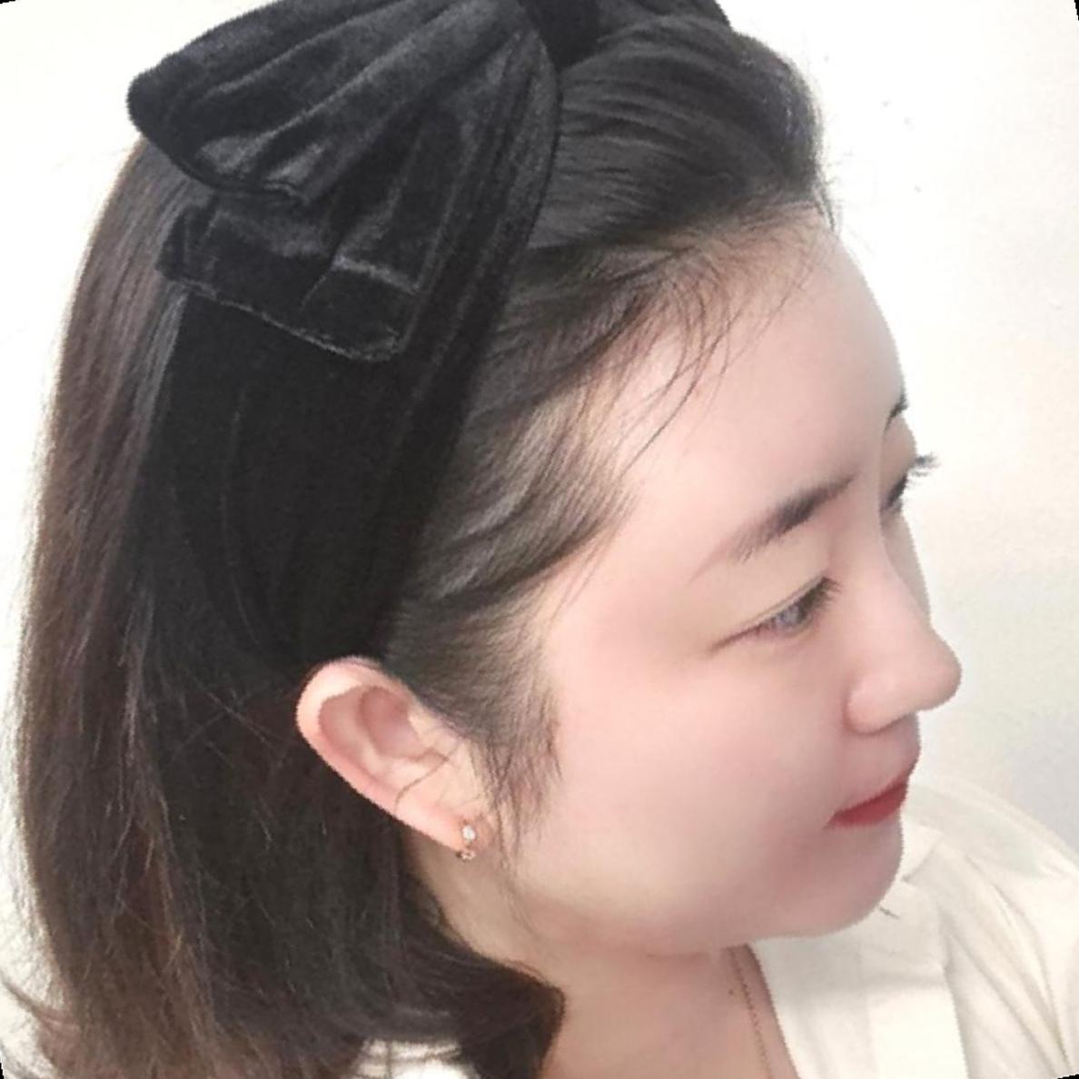겨울 헤어밴드 벨벳 와이드 데일리 여성