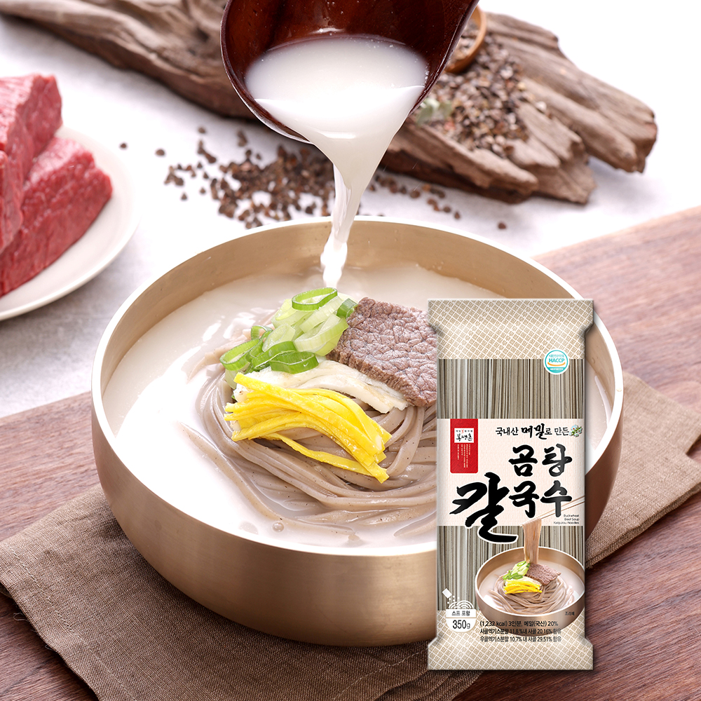 봉평농원 봉평촌 봉 촌 봉 촌 국내산 메밀로 만든 메밀곰탕칼국수 350g