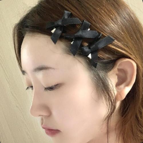 리본집게핀 헤어핀 머리장식 데일리 두피 고정핀