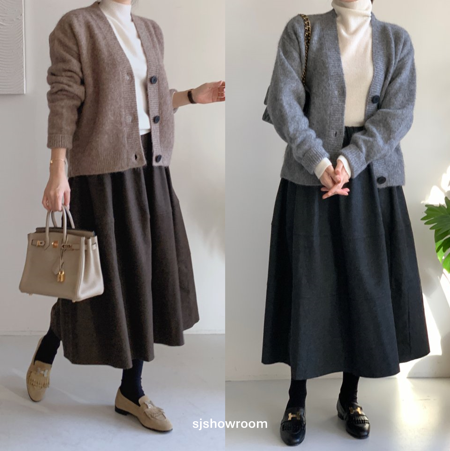 애프터글로우 펌킨 울 스커트
