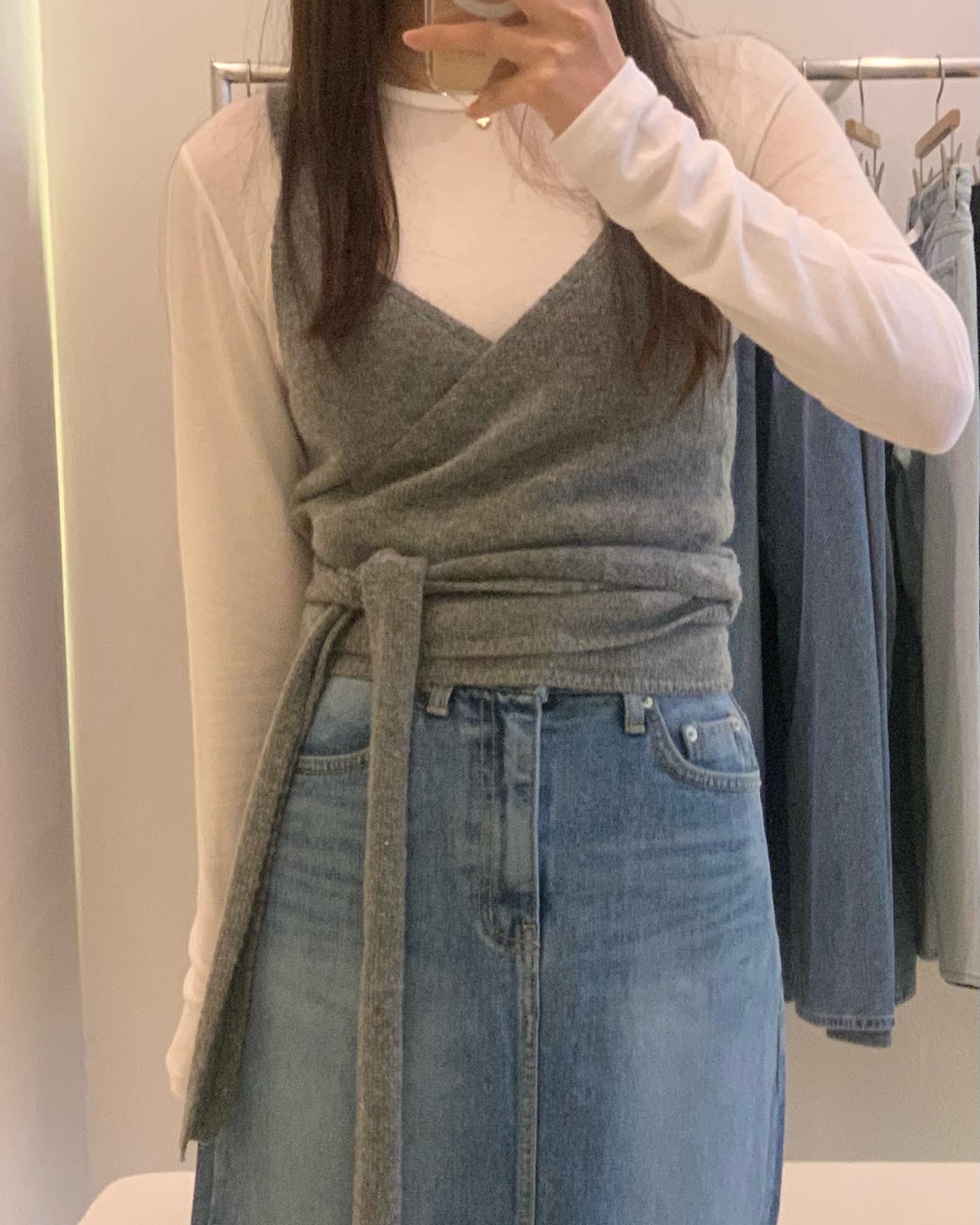 랩 뷔스티에 니트