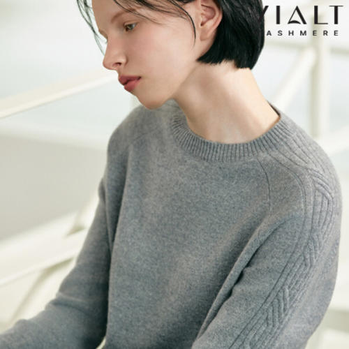 UNKNOWN 비알트 VIALT 캐시미어100 라운드 니트