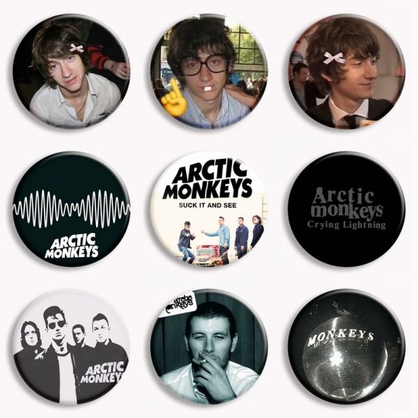브로치 뱃지 빈티지 Arctic Monkeys 음악 밴드 앨범 커버 버튼 핀 배지 레트로 랩 힙합 록 수홈 팬 선물