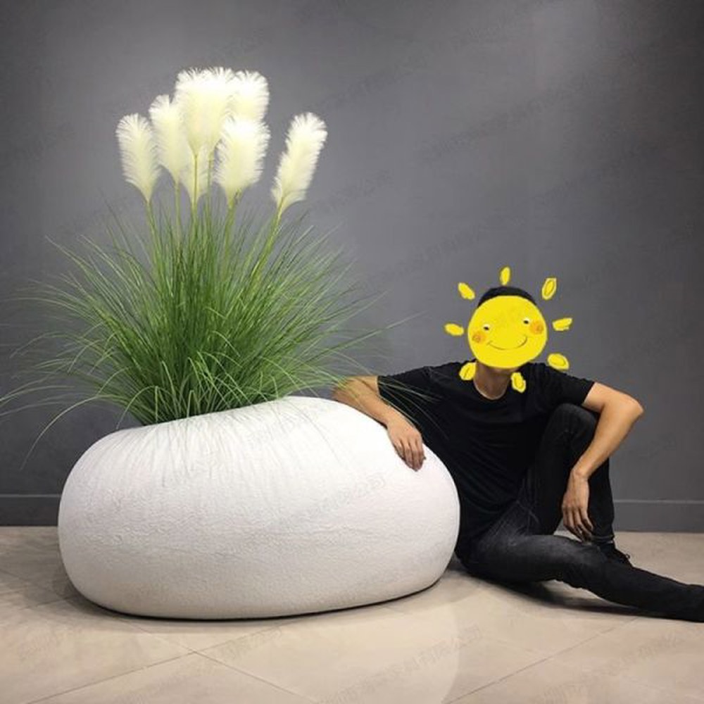 공룡알 화분 돌모양 식물 인테리어 정원 조경 테라스 모양 대형 크다 화분1개 배송비착불 40X30X19CM