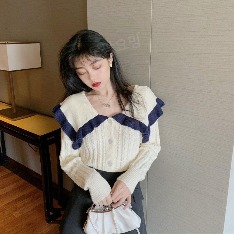 560회 박나래스타일 빅카라니트가디건 루즈핏 데일리룩 오프 S