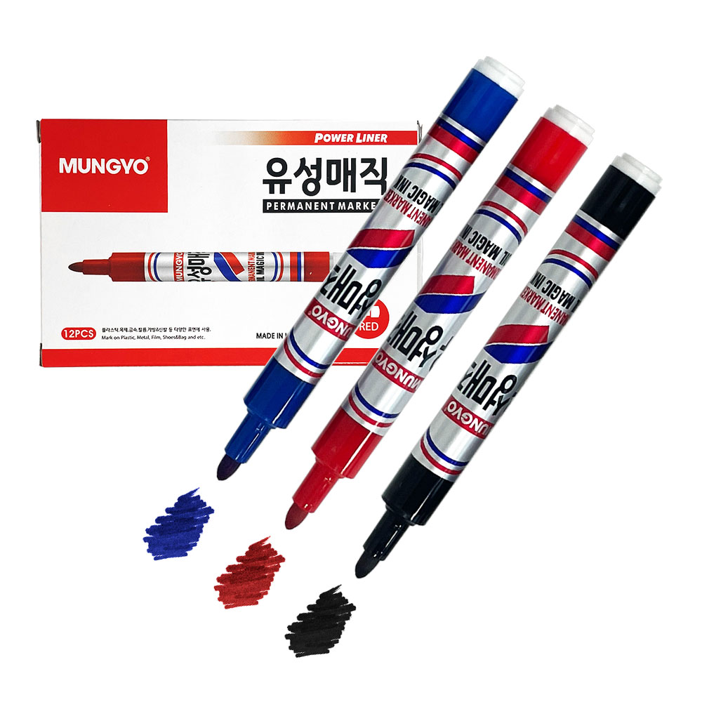 유성 매직펜 12P 빨강색 12p 1박스