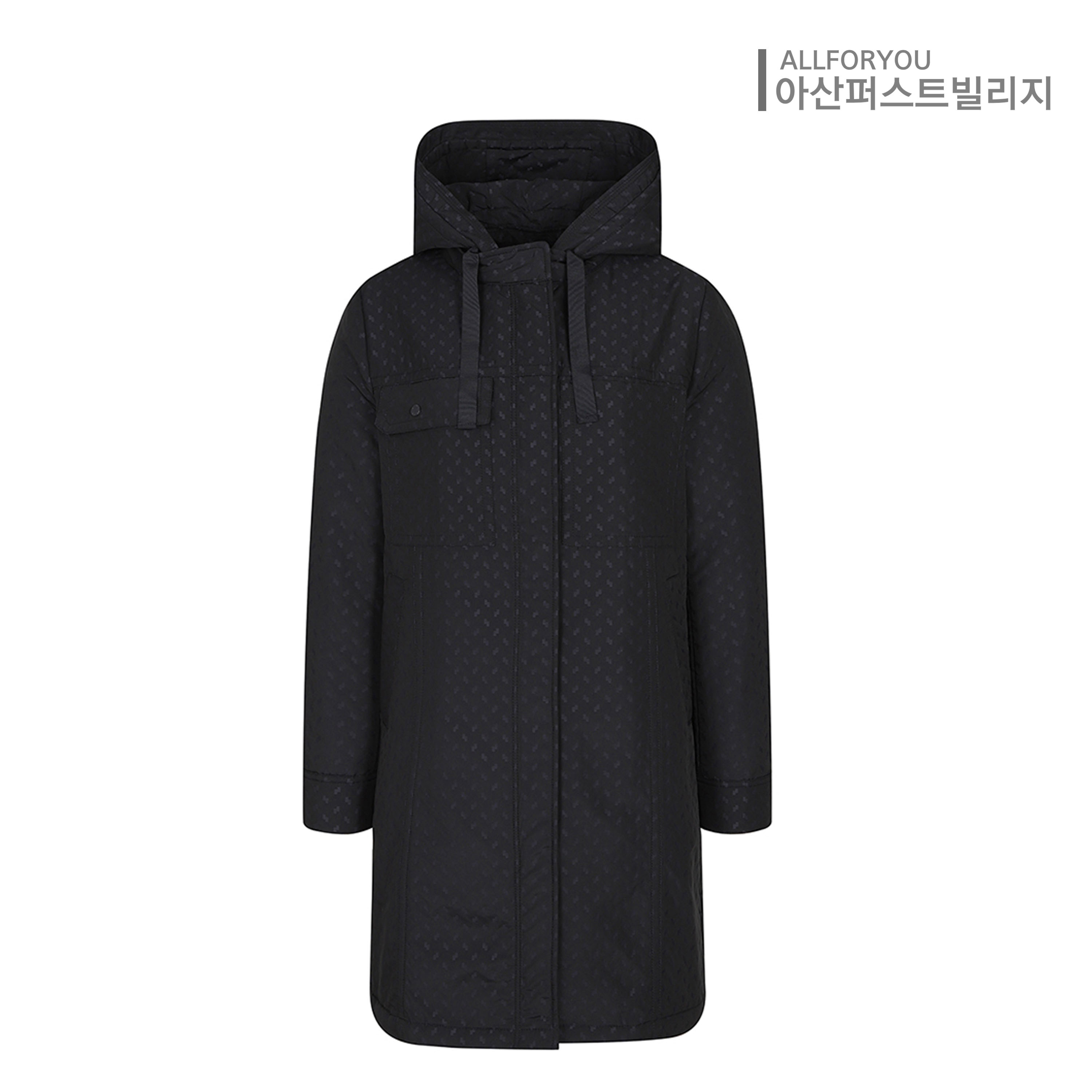 올포유 올포유 가을 여성 자가드 후드탈부착 롱 사파리 ALFRM8411
