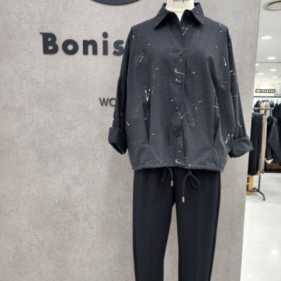 보니스팍스 잉크드랍밑단스트링블라우스 BB38BL050 111186