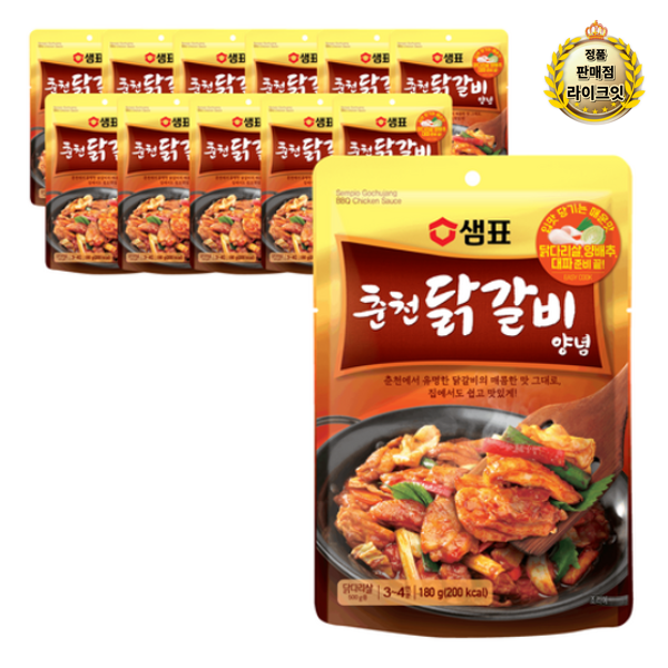 시아스 샘표 백앤 샘표 별미여행 춘천 닭갈비 양념 180g 84개