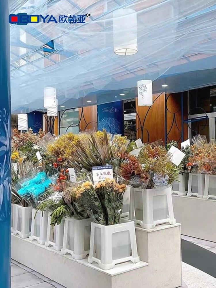 플라스틱 꽃통 사각 진열 꽃집 화분 꽃시장 빈화분 5개 물통