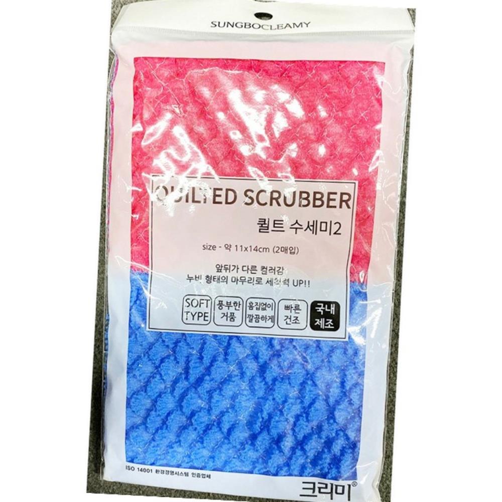 성보크리미 퀄트 수세미 크리미 2P 11x4 X10개 주방 업소 식당