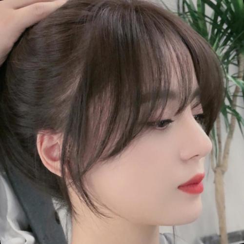 앞머리 가발 여성용 붙임 포인트 부분가발 자연스러운