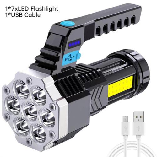 충전식 손전등 LED 미니 렌턴 캠핑 하이킹용 USB Cob 투광 고출력 충전 야외 7 01 7 D 3개