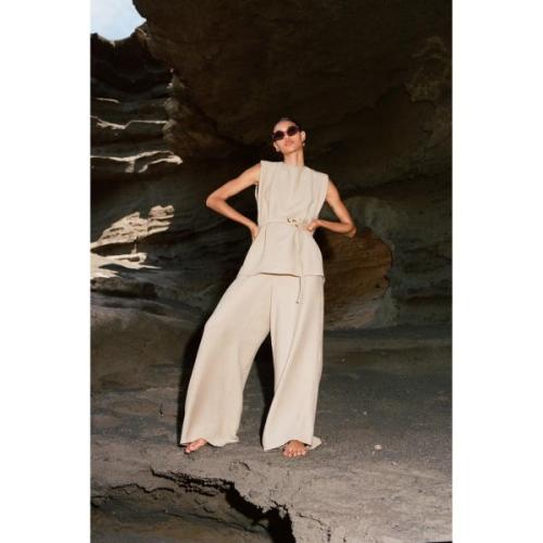 자라 자라 ZARA 링클 이펙트 와이드 팬츠754452