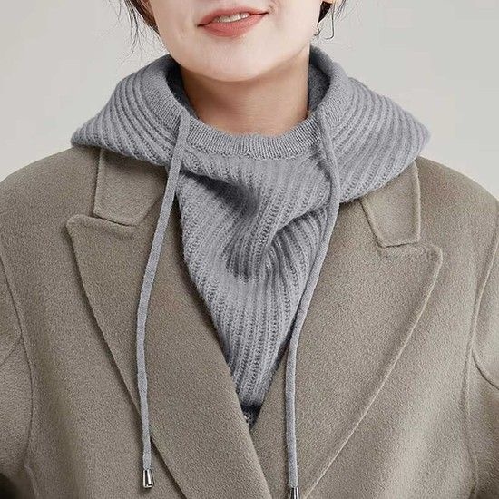 골지 후드 넥워머 바라클라바 조임끈 방한 패션용품