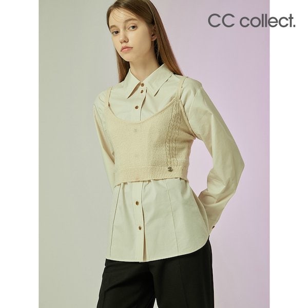 씨씨콜렉트 CC콜렉트 CC콜렉트 니트뷔스티에 세트 셔츠 르 55 Light LE1 C234MSC036 3614155