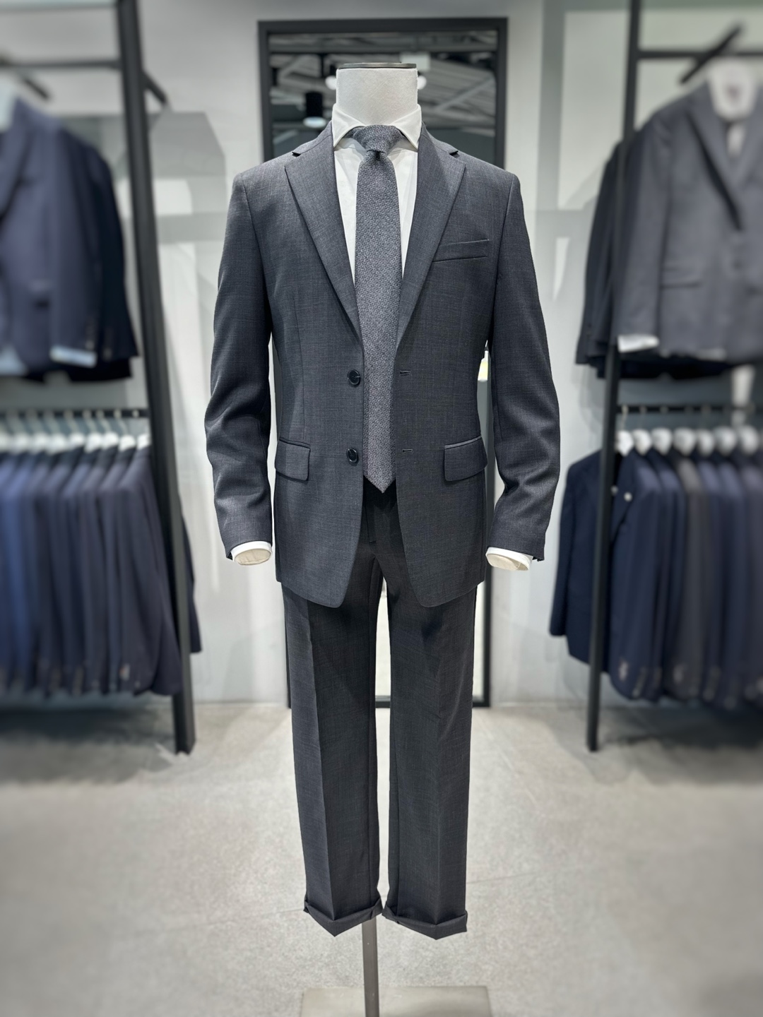 지이크 SIEG 지이크 차콜 스트레치 사계용 면접정장 데일리정장 솔리드 기본정장 PHJ2096558476