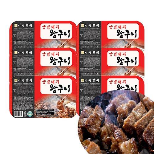 왕조실록서서갈비 홈츠 100 국내산 돈육 왕조실록 서서갈비 양념돼지 왕구이 600g x 6팩 총 3 6kg