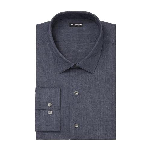 Van Heusen 남성용 핏 드레스 셔츠 컴포트 퍼포먼스 스트레치 빅 앤 톨 미드나잇