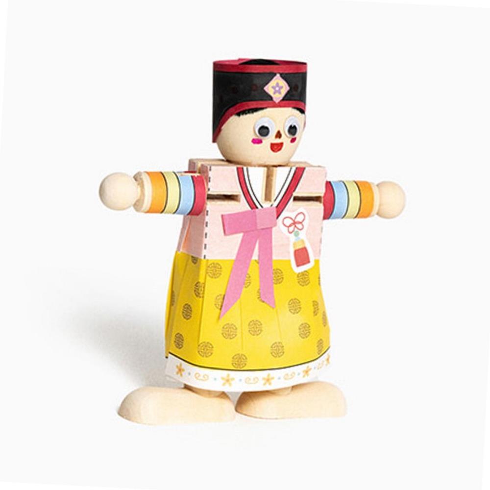 우리나라 전통 한복 나무인형 만들기 여자 한복