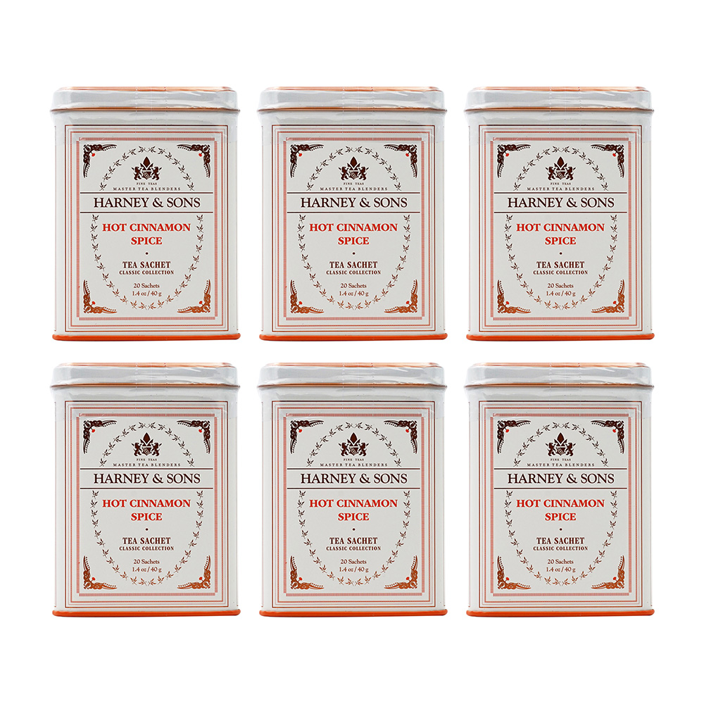 하니앤손스 하니앤손스 6개 핫 시나몬 스파이스 계피 차 티 20 티백 Harney and Sons