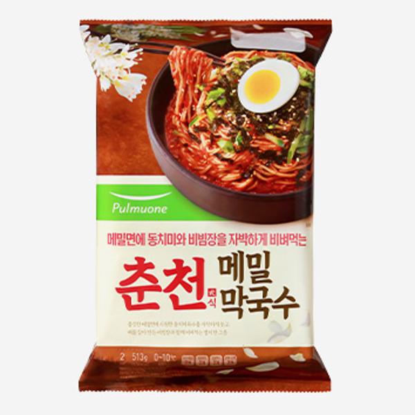 풀무원 풀무원 탑티어 아이 어른 아침 점심 저녁 대용 춘천 식 메밀막국수 2인분 소바 막국수 메밀 국수 513g