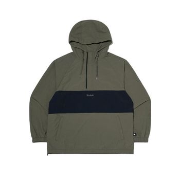 KODAK 코닥 컬러블럭 로고 후드 아노락 자켓 KHAKI