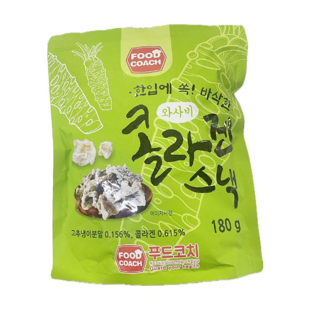 5my샵 푸드코치 와사비 콜라겐 명태스낵 180g맥주안주 어포간식 업소 부각 용안주