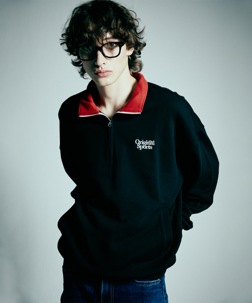 프로스펙스 COLOR BLOCK HALF ZIPUP BLAK